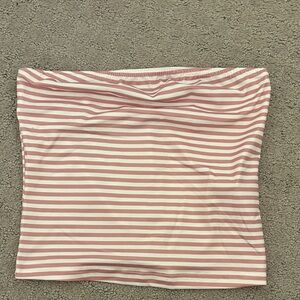 SHEIN pink and white tube top